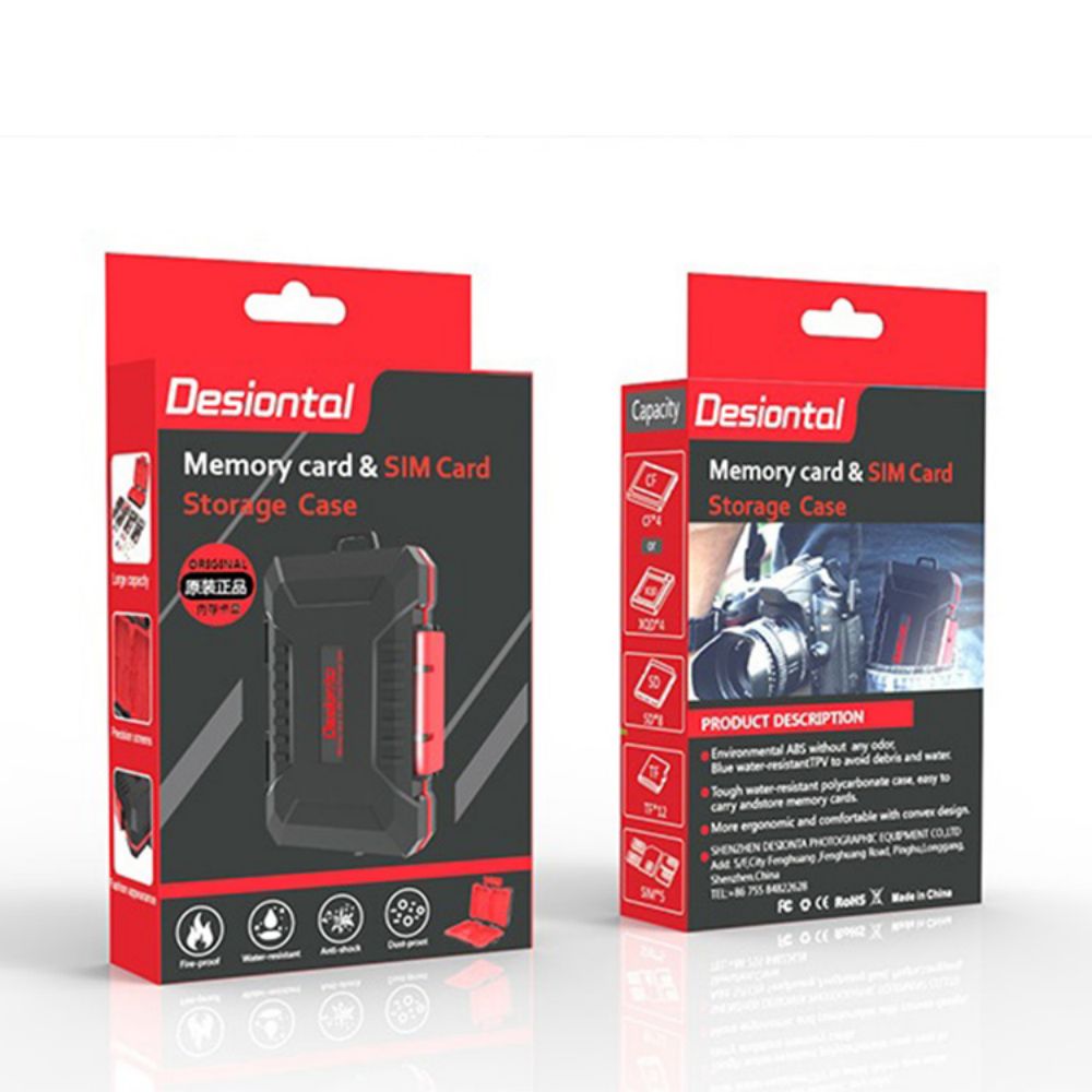 Photography Sim - Kamera-SD-Karten-Box MicroSD-Halter Wasserdichte Stoßfeste Speicherkarten-Hülle für