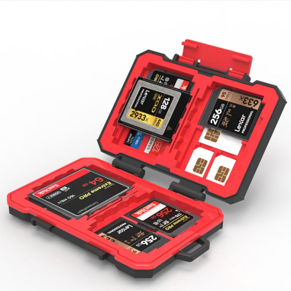 Photography Sim - Kamera-SD-Karten-Box MicroSD-Halter Wasserdichte Stoßfeste Speicherkarten-Hülle für