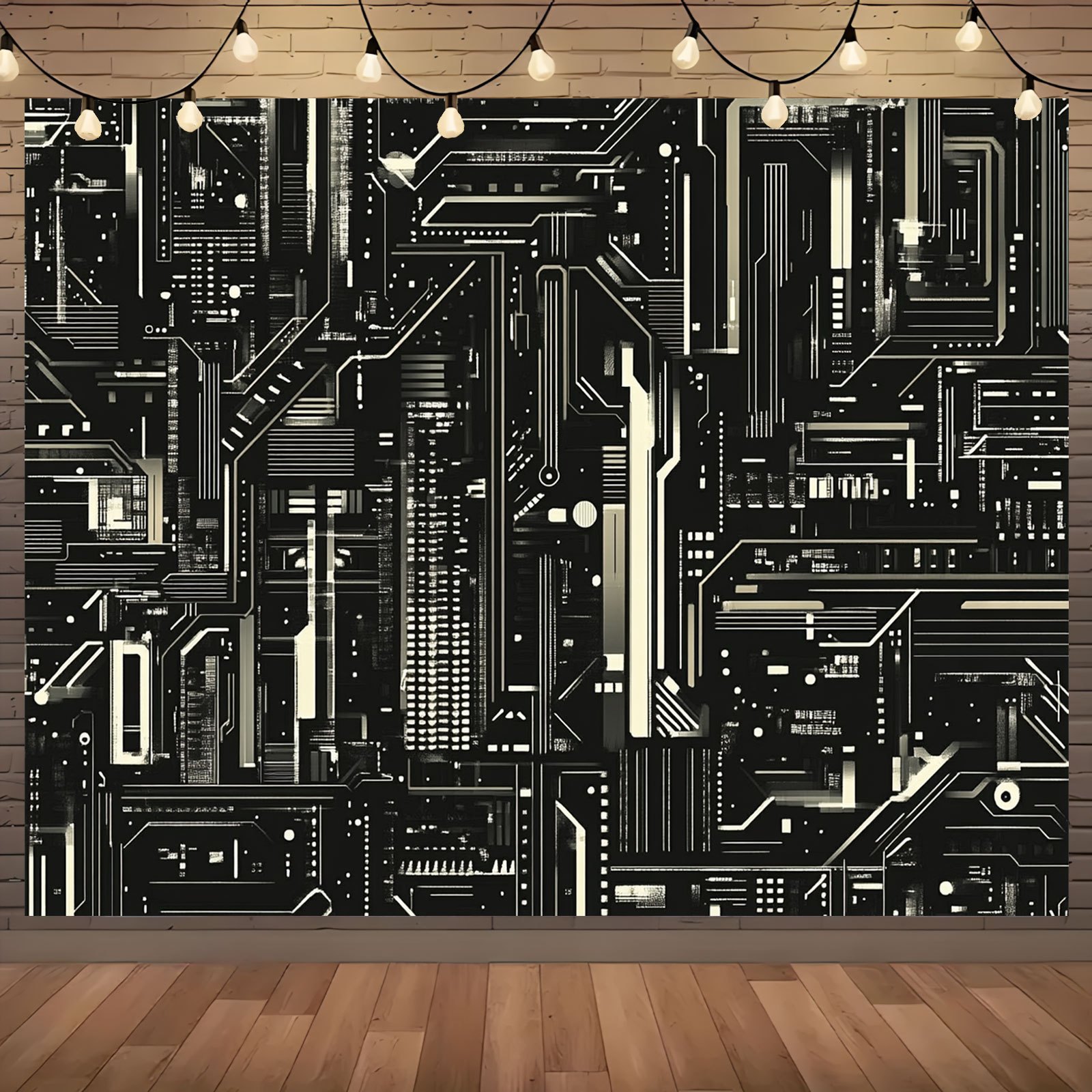 Photography Interest - 2D-Planarbanner, 1 abstraktes Leiterplatten-Design, Fotohintergrund, Themenparty,