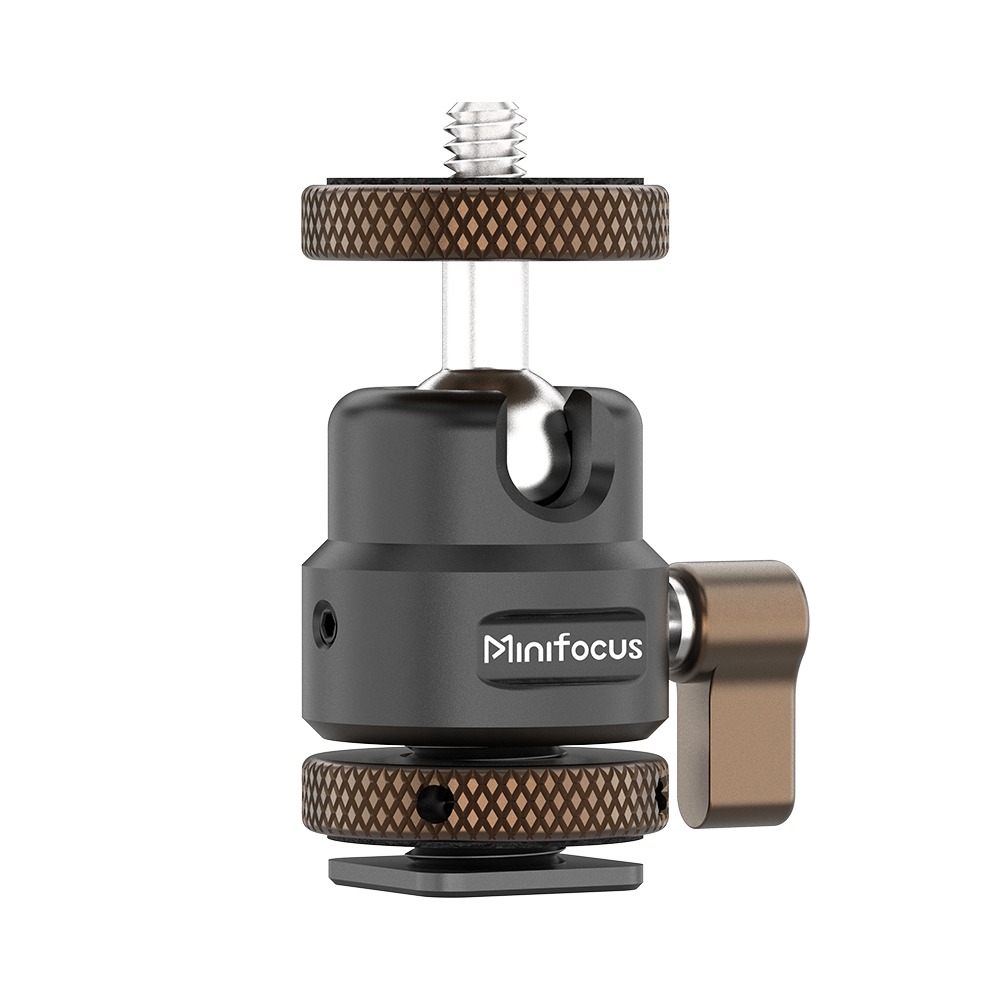 Fluid Head Tripod - Minifocus 1/4 Zoll Schraube Kamera Blitzschuhhalterung,