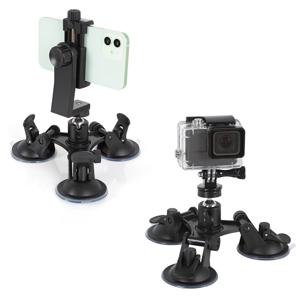 Fluid Head Tripod - Starker Saugnapf-Halter Stativ mit Kugelkopf für