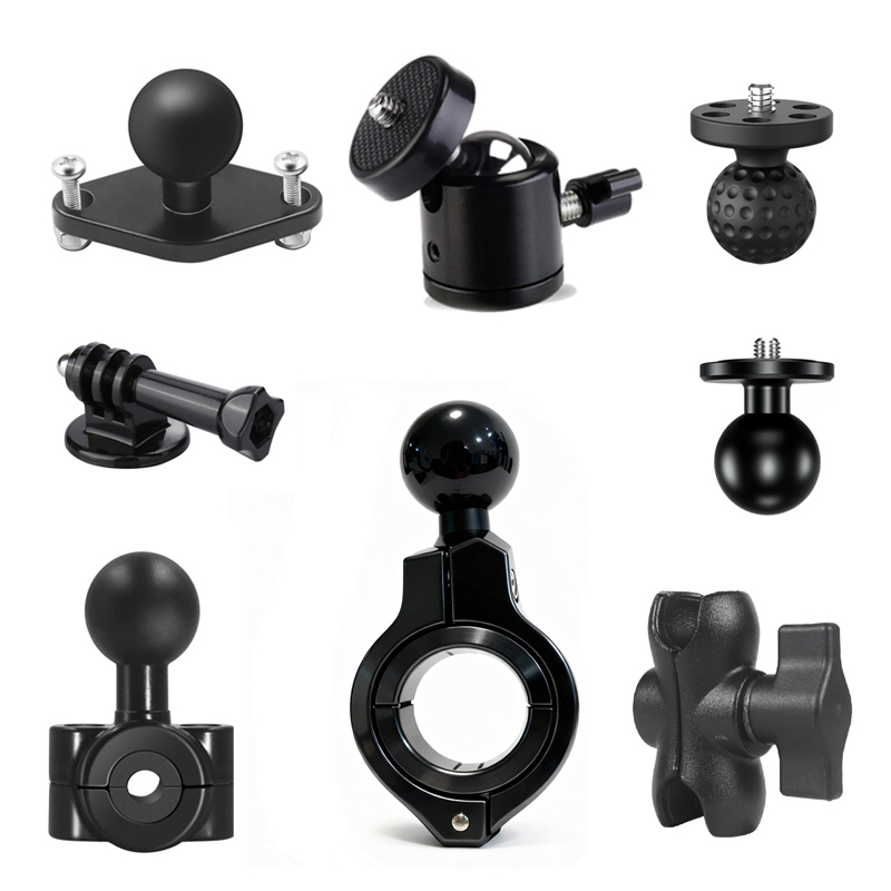 Fluid Head Tripod - Kugelkopf-Adapterhalterung mit 1/4-Zoll-Schraube für GoPro, Insta360,