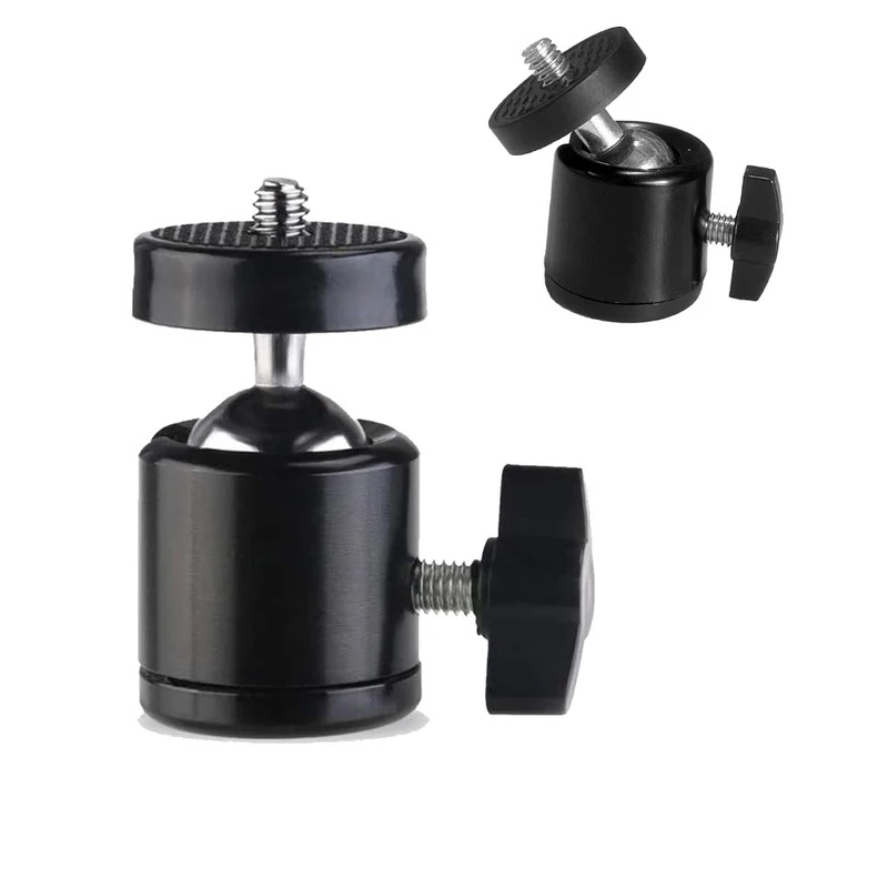 Fluid Head Tripod - Kamera-Adapter mit Blitzschuh, 1/4-Zoll-Schraubgewinde, Stativhalterung, Kugelkopf