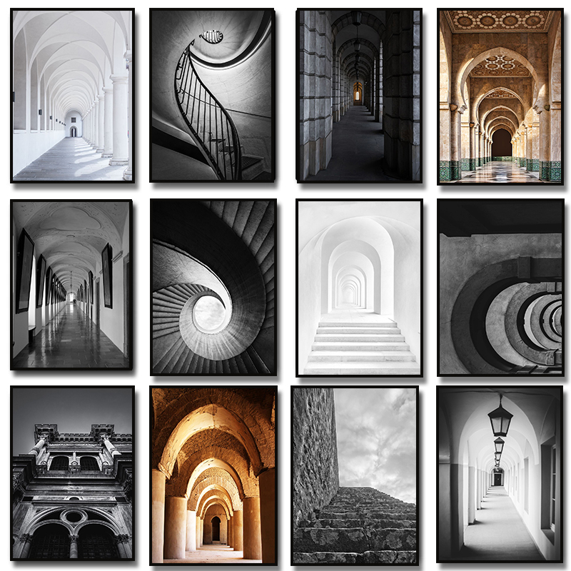 Photography Architecture - Moderne Abstrakte Schwarz-Weiß Ästhetische Raumarchitektur Design