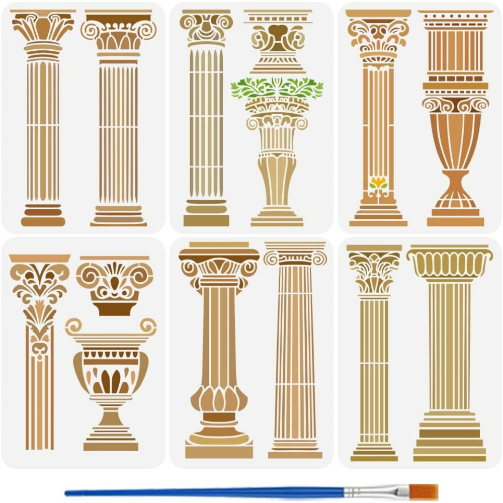 6 Stück römische Säulenschablo – Photography Architecture Bewertung und Preis