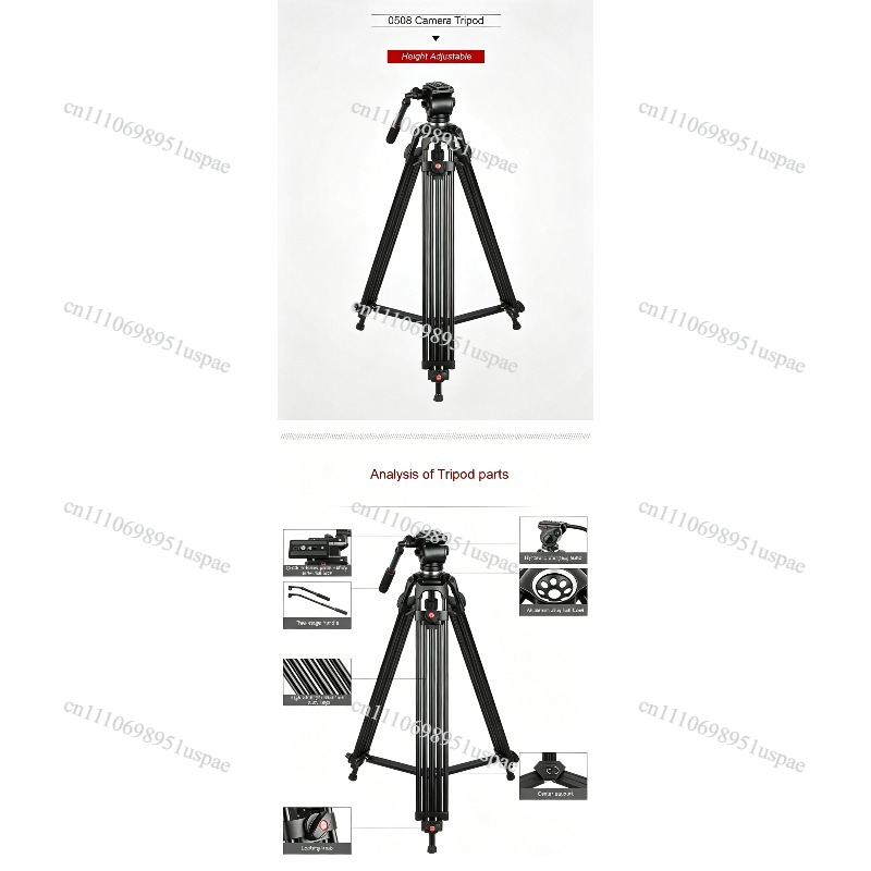 JY0508 Professionelles Kameras – Fluid Head Tripod Bewertung und Preis